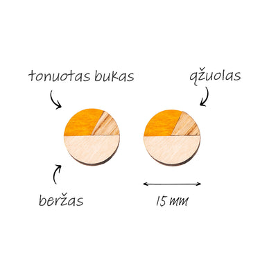 Mediniai auskarai HOORAY Amarillo 
