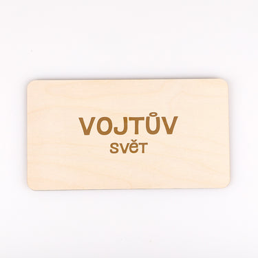 Durų lentelė su vardu ir tekstu - Berniukas