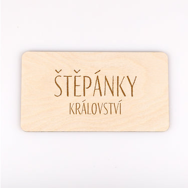 Durų lentelė su vardu ir tekstu - Mergaitė