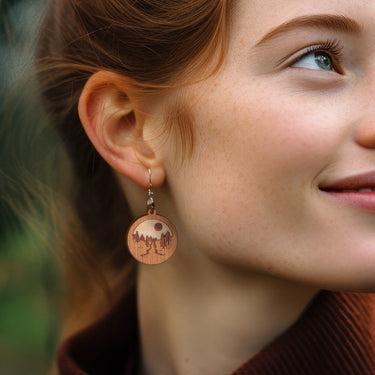 Mediniai auskarai HOORAY Viaggio 