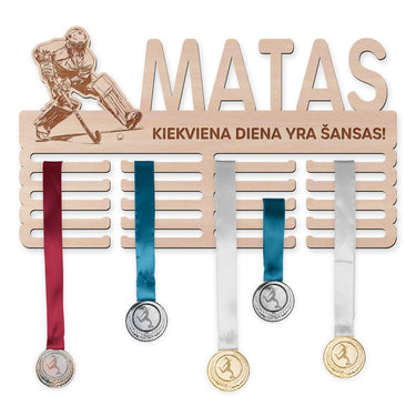Medalių kabykla - Žolės riedulys, vyras vartininkas 