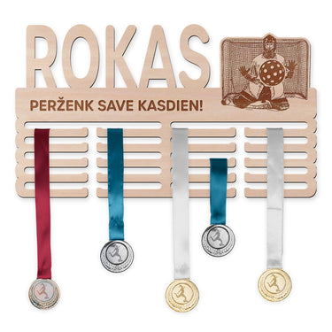 Medalių kabykla - Grindų riedulys, vyras vartininkas 