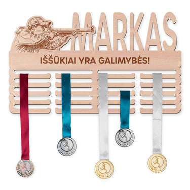 Medalių laikiklis - Šaudymas, vyras 