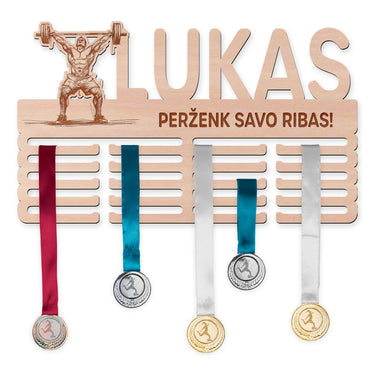 Medalių laikiklis - Sunkioji atletika, vyras 