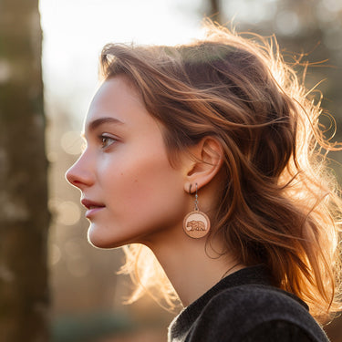 Mediniai auskarai HOORAY Orso 