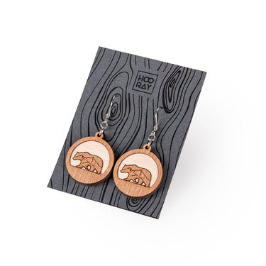 Mediniai auskarai HOORAY Orso 