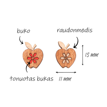 Mediniai auskarai HOORAY Cidro 