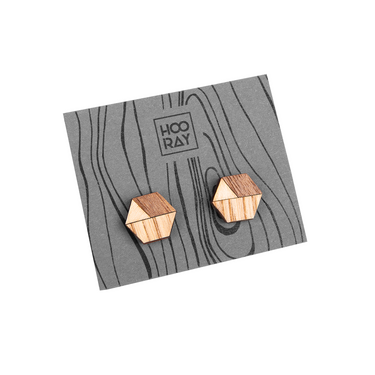 Mediniai auskarai HOORAY Nogal 