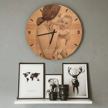 Masinis laikrodis su jūsų nuotrauka - 50 cm 