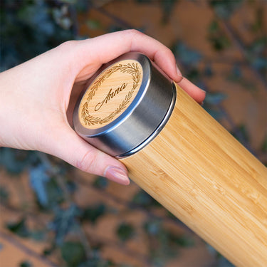 Bambukinis termosas su savo vardu 450 ml 